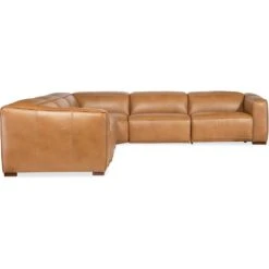 Fresco 5 Seat Sectional 4-Power Recline & Power Headrest - Brown -France and So Furniture ss404 5pc4 080 side silo f645c444 a8e7 4528 8cf3 d763dad1ce78