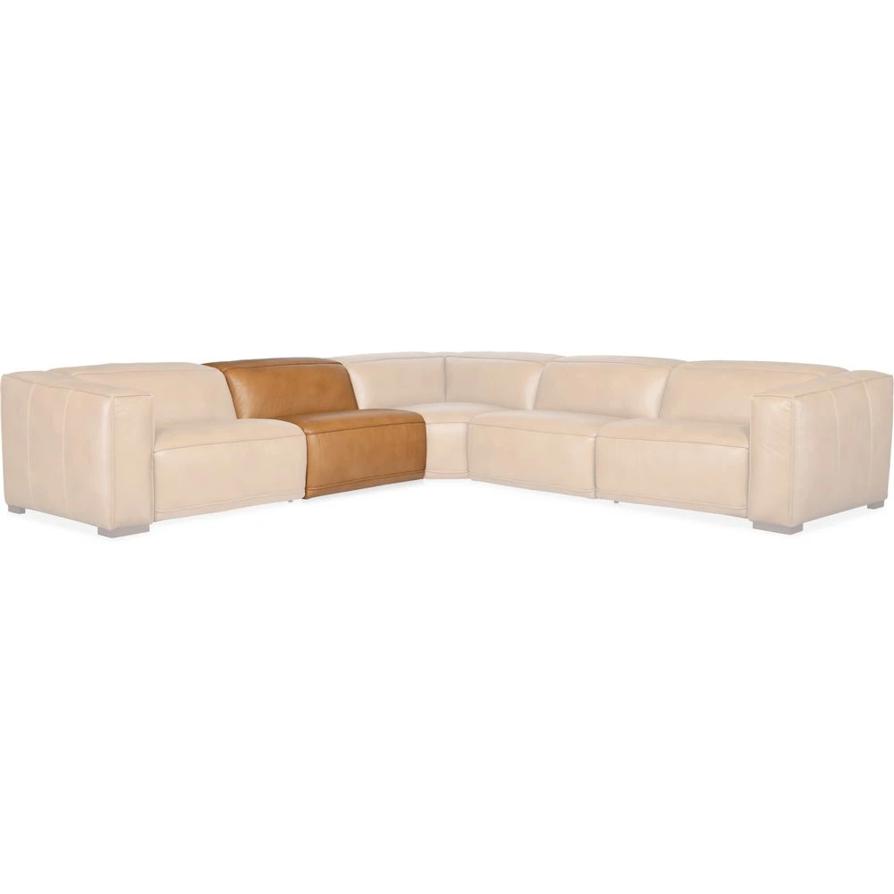 Fresco 5 Seat Sectional With Power Recline & Power Headrest - Brown 6 Fresco 5 Seat Sectional With Power Recline & Power Headrest - Brown - Image 6