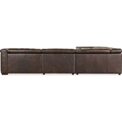 Savion Deux 5 Seat Sectional With Three Power Recliners And Six Power Headrests - Brown -France and So Furniture ss435 5pc3 089 back silo2 52959490 3045 4b39 a29d f323c384a0a7