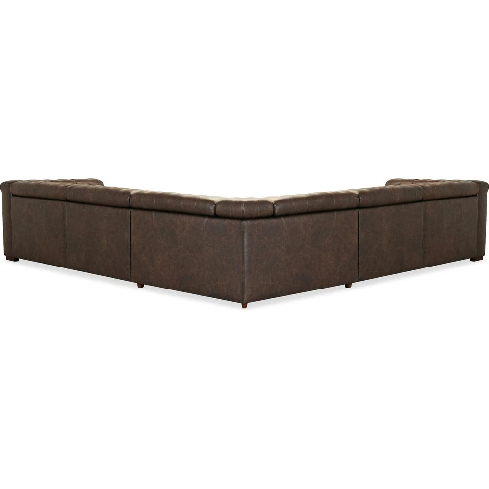 Savion Deux 5 Seat Sectional With Four Power Recliners And Six Power Headrests - Brown 3 Savion Deux 5 Seat Sectional With Four Power Recliners And Six Power Headrests - Brown - Image 3