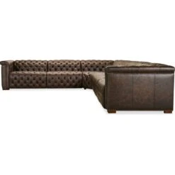 Savion Deux 6 Seat Sectional With Three Power Recliners And Seven Power Headrests - Brown -France and So Furniture ss435 6pc3 089 side silo 36a433c0 fe44 48fe 86c6 1b36c6ffab74