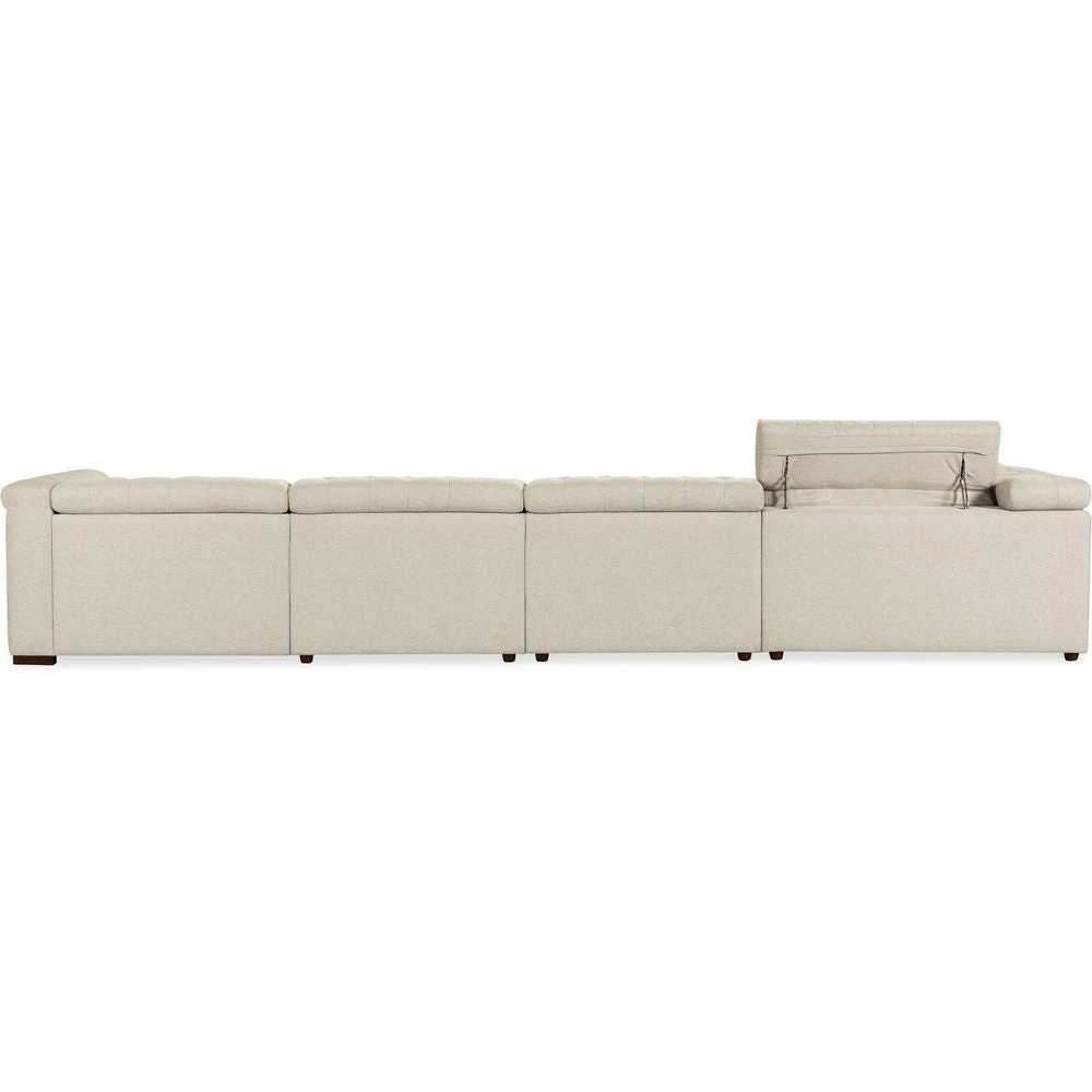 Savion Deux 6 Seat Sectional With Four Power Recliners And Seven Power Headrests - Beige 5 Savion Deux 6 Seat Sectional With Four Power Recliners And Seven Power Headrests - Beige - Image 5