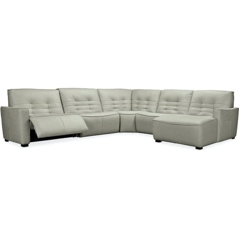 Reaux 5 - Piece Chaise Sectional With 2 Power Recliners 1 Reaux 5 - Piece Chaise Sectional With 2 Power Recliners