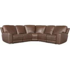 Torres 5 Piece Sectional With Power Recline & Power Headrest (Configuration 2) - Dark Brown