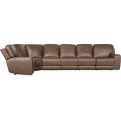 Torres 6 Piece Sectional With Power Recline & Power Headrest (Configuration 1) - Brown -France and So Furniture ss640 6pc2 088 side silo 0458d4de f942 4dc5 abc8 a401013176ea