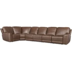 Torres 6 Piece Sectional With Power Recline & Power Headrest (Configuration 1) - Brown