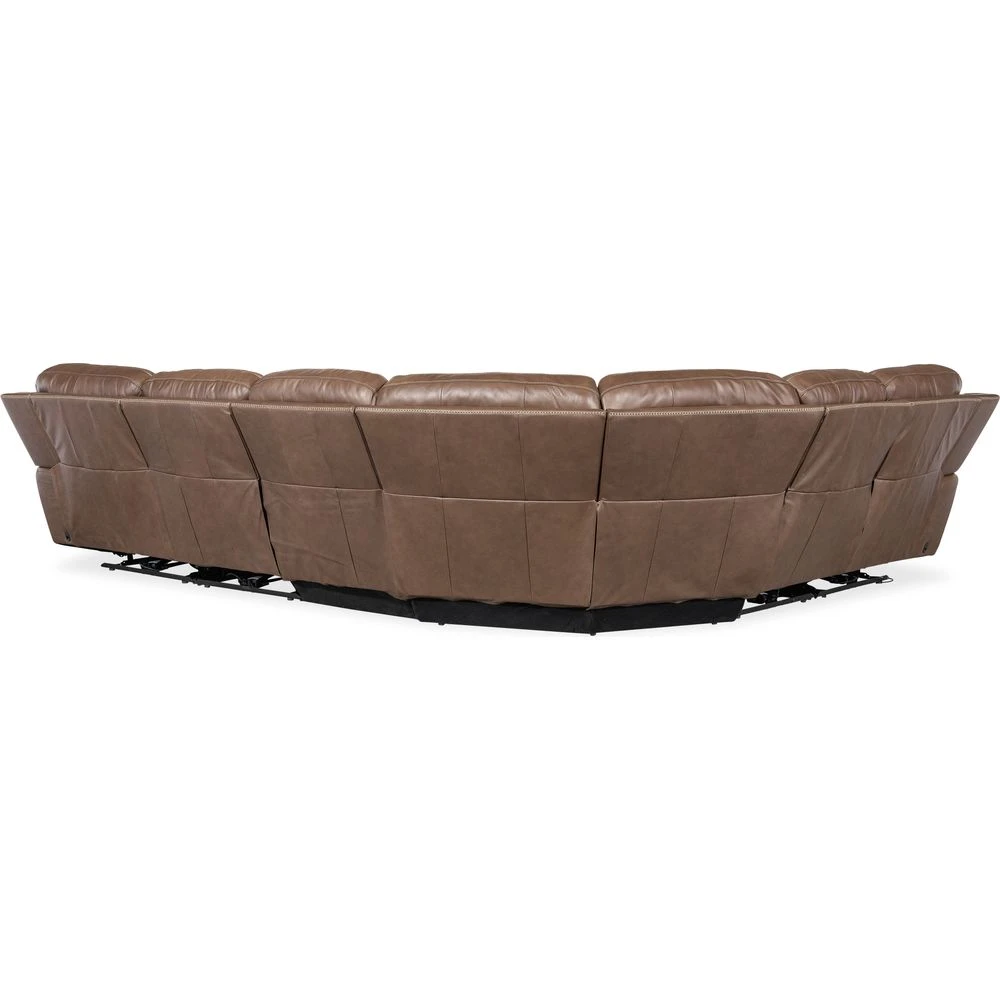 Torres 6 Piece Sectional With Power Recline & Power Headrest (Configuration 2) - Brown 2 Torres 6 Piece Sectional With Power Recline & Power Headrest (Configuration 2) - Brown - Image 2