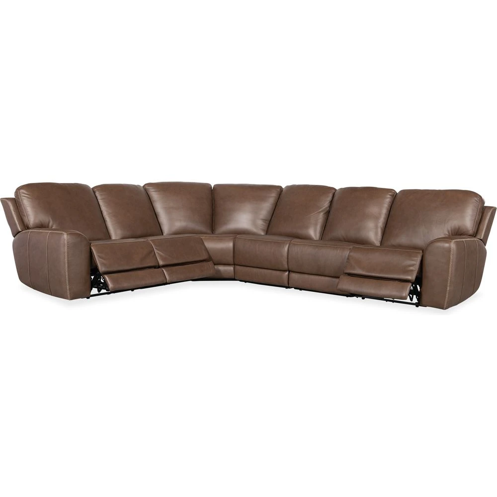 Torres 6 Piece Sectional With Power Recline & Power Headrest (Configuration 2) - Brown 3 Torres 6 Piece Sectional With Power Recline & Power Headrest (Configuration 2) - Brown - Image 3