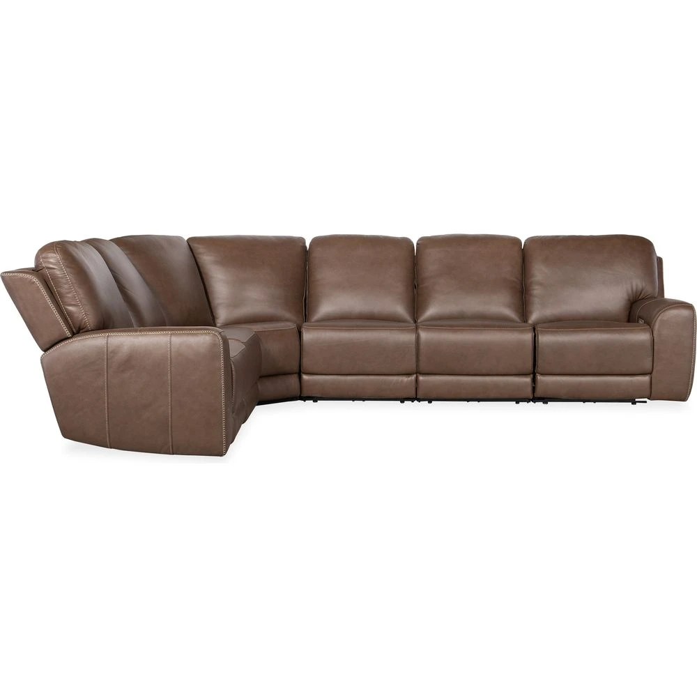 Torres 6 Piece Sectional With Power Recline & Power Headrest (Configuration 2) - Brown 4 Torres 6 Piece Sectional With Power Recline & Power Headrest (Configuration 2) - Brown - Image 4