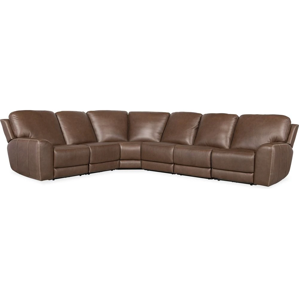 Torres 6 Piece Sectional With Power Recline & Power Headrest (Configuration 2) - Brown 1 Torres 6 Piece Sectional With Power Recline & Power Headrest (Configuration 2) - Brown