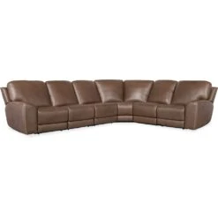 Torres 6 Piece Sectional With Power Recline & Power Headrest (Configuration 3) - Brown