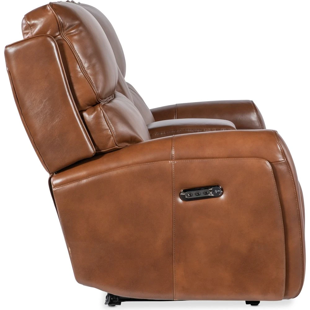 Crosby Zero Gravity Power Console Loveseat With Power Headrest And Lumbar - Brown 2 Crosby Zero Gravity Power Console Loveseat With Power Headrest And Lumbar - Brown - Image 2