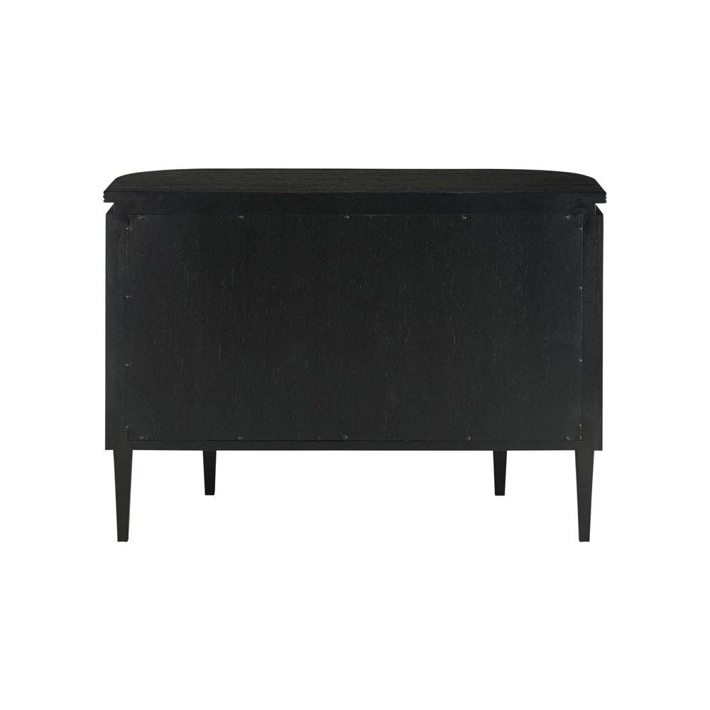Briallen Black Demi-Lune Cabinet - Caviar Black 7 Briallen Black Demi-Lune Cabinet - Caviar Black - Image 7
