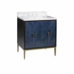 Kallista 30" Blue Vanity With Rectangular Undermount Sink -France and So Furniture tdq0gjccnbnpusesmzfu