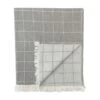 Sandy Windowpane Throw In Gray