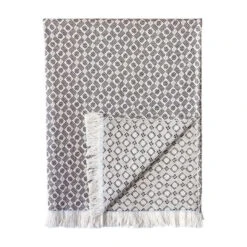 Camille Modern Birds Eye Throw In Black