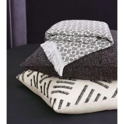 Camille Modern Birds Eye Throw In Black -France and So Furniture tf tho 26 5b