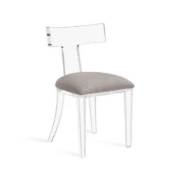 Seraphina Acrylic Klismos Chair - Clear