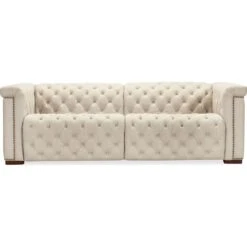 Savion Deux LAF/RAF 2 Over 2 Sofa With Power Recliners And Power Headrests - Beige -France and So Furniture v3ecae883bsiojndwwmp