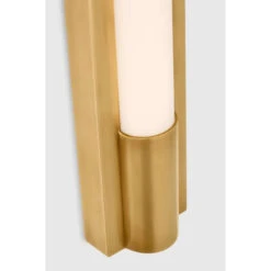 Emery 16" Slimline Bath Light - Brass With White Glass -France and So Furniture vcs ikf ikf2100habwg d2