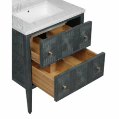 Santos 28" Vintage Navy Vanity With Rectangular Undermount Sink -France and So Furniture wyhbabpjtdwc4vc60s2y