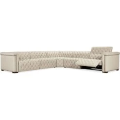 Vanguard Deux 5 Seat Sectional With Four Power Recliners And Six Power Headrests - Beige -France and So Furniture x5ok6svxqgh3lxletejw 25696cca 71b2 4c13 ad5d c0b07a369acb